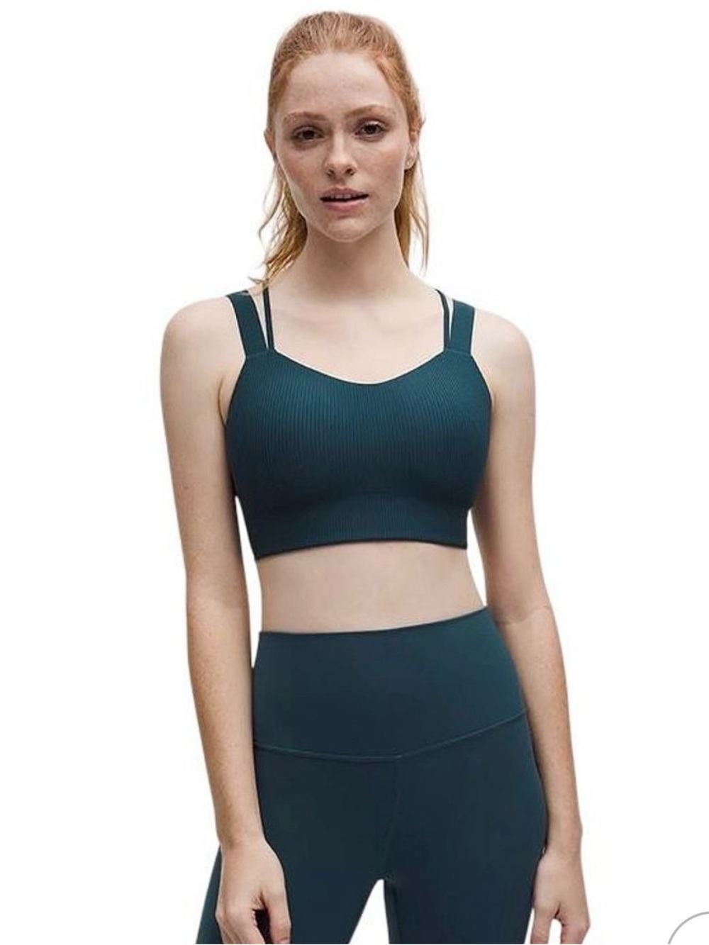 Lululemon Like a Cloud Ribbed Longline Bra Light Support, D/DD Cup nwt size 8